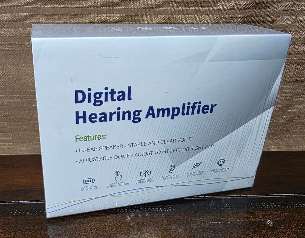 Digital Hearing Amplifier Noise Cancelling Technology Slim & Light / Brand New