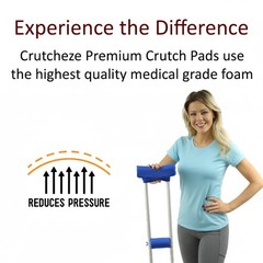 Crutch Pads Hand Grip Covers for Underarm Crutches – Comfortable Soft Cushion