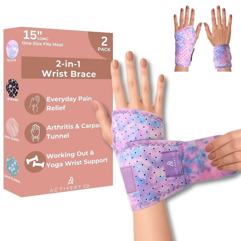 Carpal Tunnel Wrist Brace Left Hand, Right Hand for Women, Day or Night Compr…