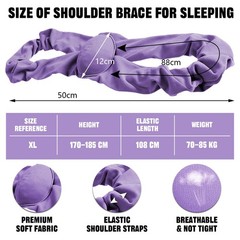 Afalin Shoulder Brace for Sleeping & Mask, X-Large, Purple