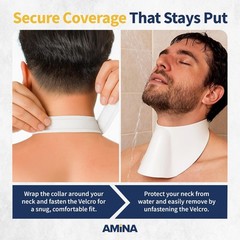 Tracheostomy Shower Cover for Adults 15.5″ to 22.0″ – Soft Vinyl Neck Protector