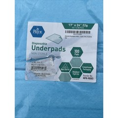 Medpride Disposable Underpads 17″ X 24″ (100-count) Incontinence Pads Bed