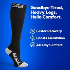 SB SOX Lite Compression Socks for Men & Women (15-20mmHg) – Best Compression …