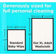 (2 PACK) Premium Disposable Washcloths Pre-Moistened Body Wipes, 192 Count, XL