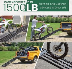10FT Motorcycle Ramp 1500LBS Truck Loading Ramp ATV UTV Dirt Bike Mower