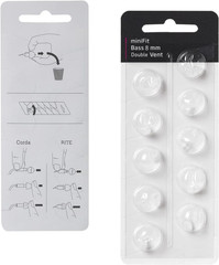 For Oticon Hearing Aid Supplies,Double Vent 8Mm/20Pcs,Hearing Aid Domes