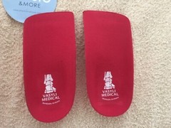 original Vasyli Orthotics Red high density 3/4 length heat mouldable from physio
