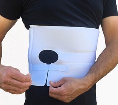 Stoma Support Ostomy Hernia Belt for Colostomy Bag Ab. Binder w/ Stoma Opening