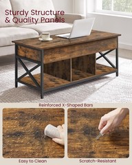 Vasagle Lift Top Coffee Table Lift Coffee Table Storage Shelf Hidden