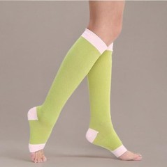 3Pairs Open Toe Toeless Compression Socks(15-20mmHg) Large-X-Large, Mix Color