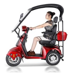 800W Heavy Duty 4 Wheels Mobility Scooter w/ Roof for Seniors 500lbs Capacity