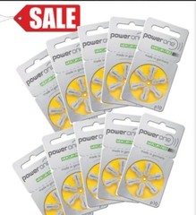 Box of Power One Hearing Aid Batteries size 10 (p10) Pack of 60 POST AUS