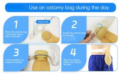 Bladder Lumbar Side Pocket Day/Night Set Latex Material Colostomy bags Reusable