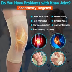 Knee Compression Sleeves, 1 Pair, Can Be Worn Under Pants, 20-30mmHg Strong S…