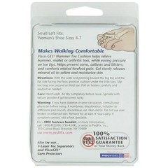 PediFix Visco-Gel Hammer Toe Cushion, Medium Left (2 Pack), N/A
