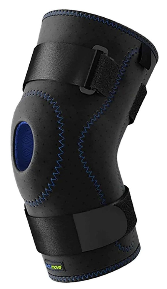 Knee Brace Adjustable Horseshoe, Simple Hinges, Condyle Pads (Black) 2X-Large by