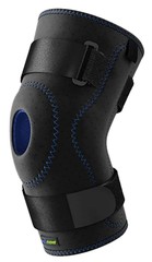 Knee Brace Adjustable Horseshoe, Simple Hinges, Condyle Pads (Black) 2X-Large by