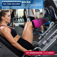 Sooverki Copper Compression Socks for Men & Women 8 Pack 15-20mmHg – Knee High S