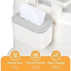 Portable Commode Chair with Removable Armrest, Bedside Commode Chair 220lbs