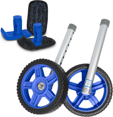 Top Glides 8″ Off-Road Walker Wheel Kits with Flexfit Universal Ski Glides (Blue