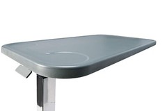 Lumex Modern Overbed Table with Wheels,28-41″ Adjustable Height for Hospital Bed