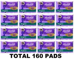 160 x ALWAYS ACTIVE PADS DISCREET 5 IN 1 NORMAL BRAND NEW (16 x PK10)