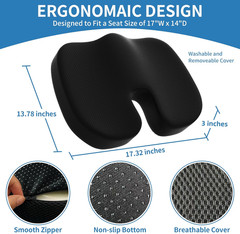 Seat Cushion &Office Chair Cushion,Lumbar Support Pillow for Office Chair,Ergono