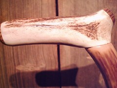 walking stick cane Antler handle MAPLE wood shaft very stiff CUSTOM MADE IN USA