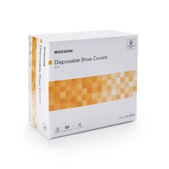 McKesson Blue Shoe Cover One Size Nonskid Sole 16-3510 300 Ct