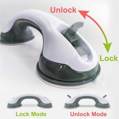2 Pack 12” Suction Shower Grab Bars Safety Handle Grip for Elderly Bathtub