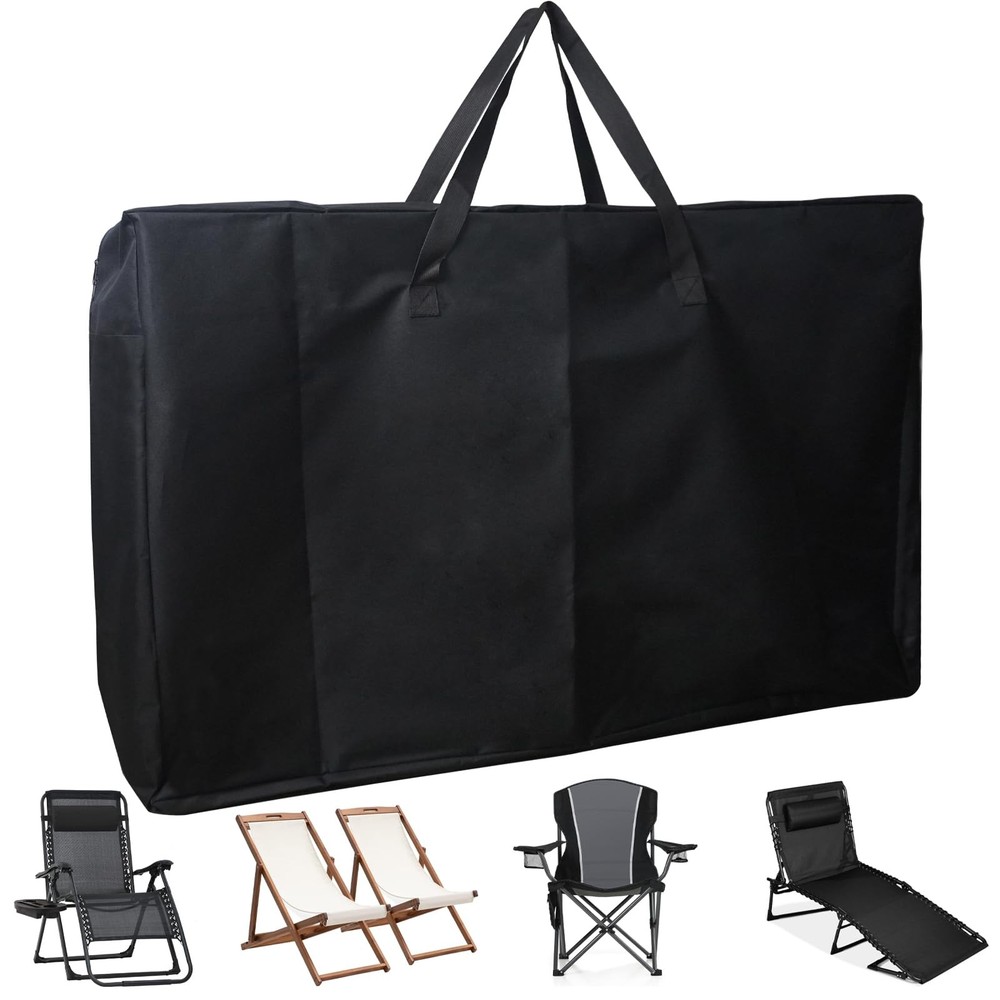 Heavy Duty Folding Chair Storage Bag, 600D Chair Storage Case for Beach Chair…