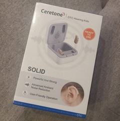 SEALED Ceretone SOLID OTC Rechargeable Hearing Aids for Seniors Adults Women Men