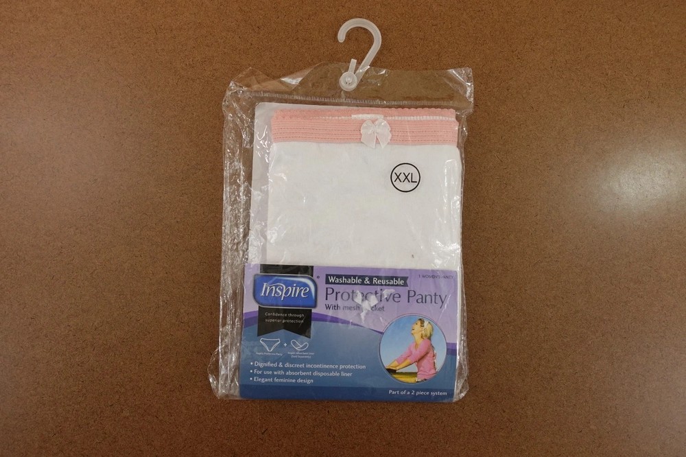 NEW Inspire Protective Panty,Washable,Reusable w/Mesh Pocket Sz. XXL 46-49