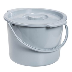 drive 11108 Commode Bucket 12 Quart With Metal Handle And Cover 12 Ct