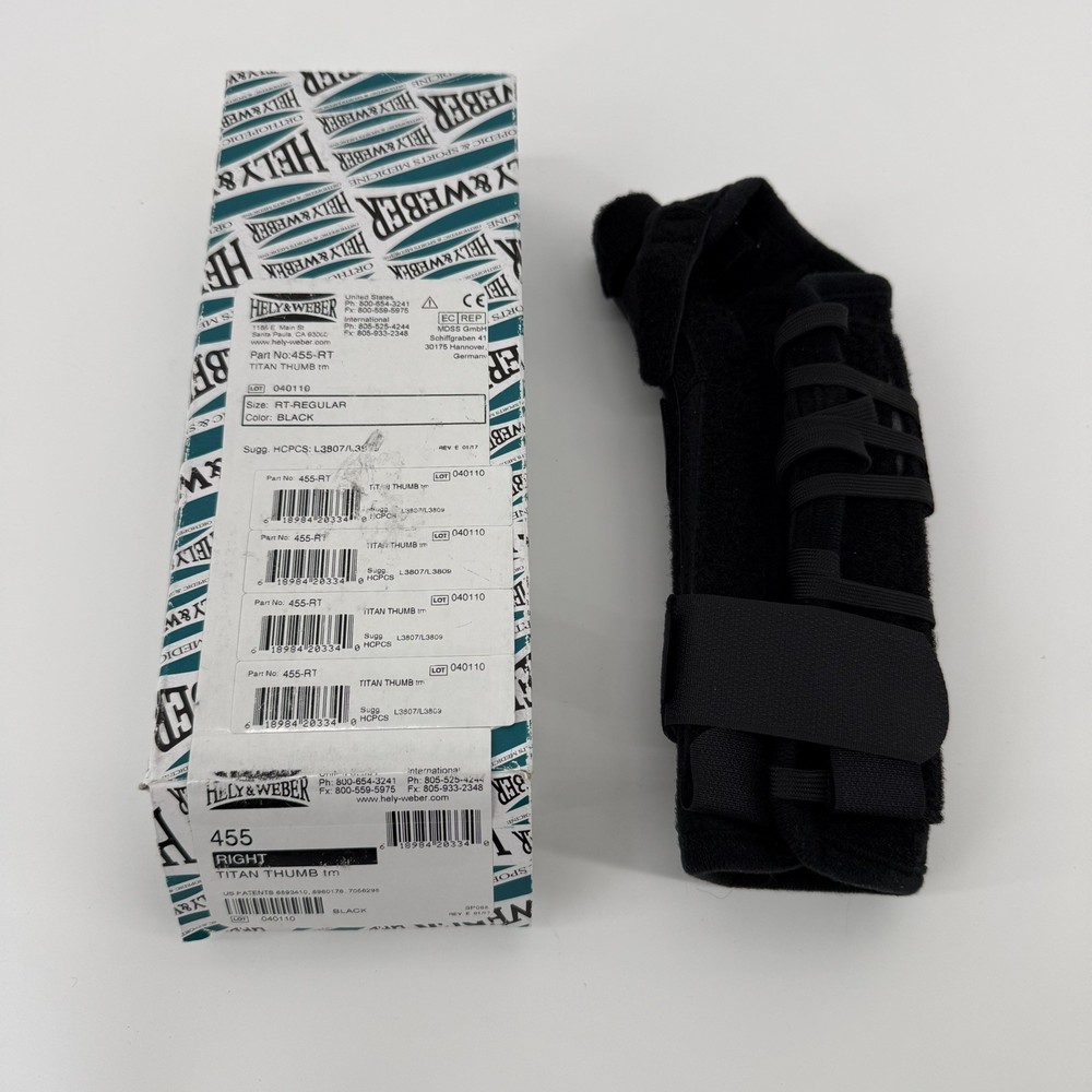Hely & Weber Titan Thumb Brace 455-RT Regular Black