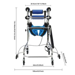 Adjustable Adult Standing Walker 8-Wheels Walking Aid for Patients and elder