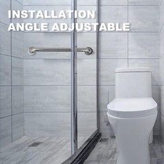2PCS Stainless Steel Grab Bar Handicap Shower Tub Handle Support Bathroom Safety