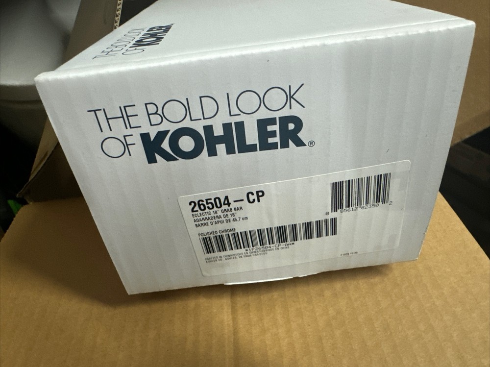 KOHLER 26504-CP Eclectic 18-in Grab Bar Polished Chrome