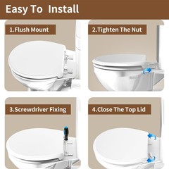 Potty Training Toilet Seat, 16.5″ Round White Seat with With Baby