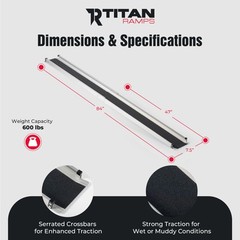 Titan 4′-7′ Telescoping Aluminum Wheelchair Ramp w/600 lb. Capacity (Open Box)