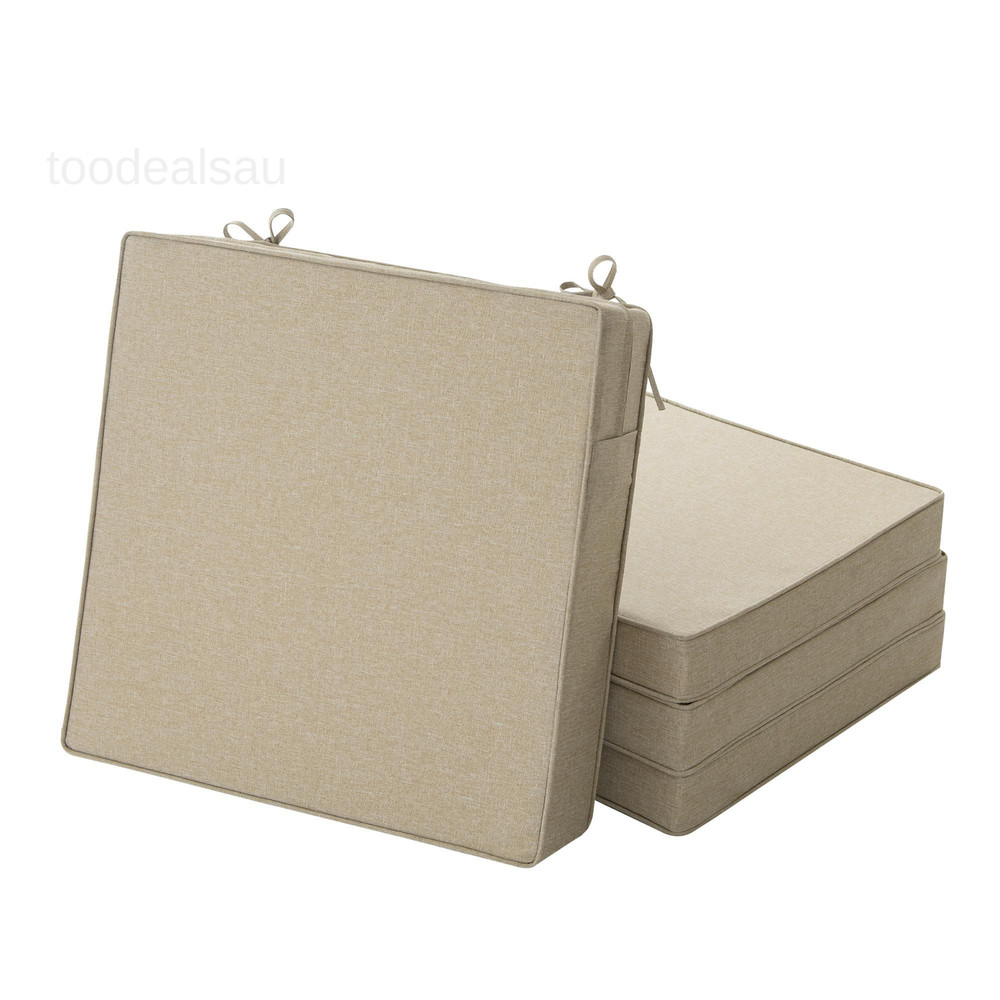 Outdoor Chair Cushions, Water-Resistant & 19″ x 4 Pack, Natural