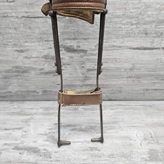 Vintage Antique Leg Brace Leather Metal Childs Polio Boas Co Allentown PA 1950s