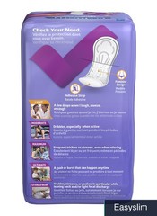 Incontinence Pads Light Absorbency Contoured 3.5 x 9 Inch 20 Count