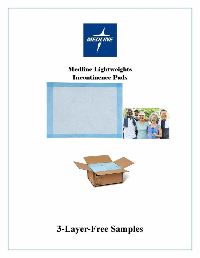 Medline 23×24″ 3-Layer Economy Adult Incontinence Pads Free Samples MSC281225P