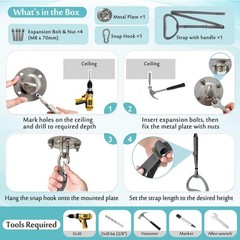 Elderly Bed Trapeze Lift Bar, Hospital Bed Mobility Assist, Ceiling Grab Bar, St