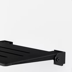 Slimline Folding Wall Mount Shower Bench Seat, Matte Black Seat with Matte Black