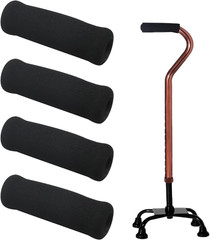 Cane Hand Grips Foam Replacement Set of 4 for Offset Canes Safety Comfort