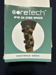 Coretech 845 OA Right Knee Brace Adjustable Support SUP2079BLKRM New