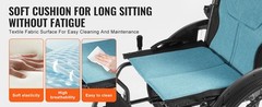 Aluminum Wheelchair 18″ Seat Flip-Back Desk Arms 3-Position 250 lb Capacity
