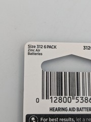 Rayovac 312 Hearing Aid Batteries Zinc Air 1.45V – 2 Pack Bundle (12 Batteries)